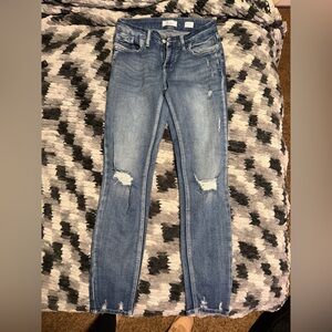 Signature KanCan Buckle Light Blue Distressed Skinny Jeans